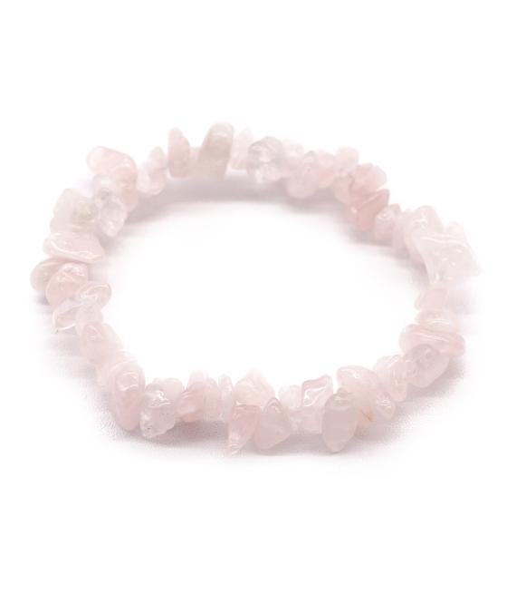 Pulsera Fragmentos de Piedras Preciosas - Cuarzo Rosa