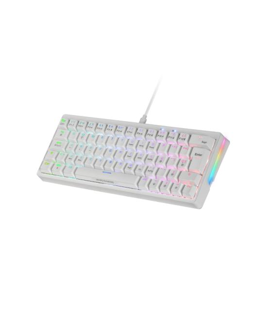 Teclado mecanico mkminipro switch blue rgb blanco mars gaming