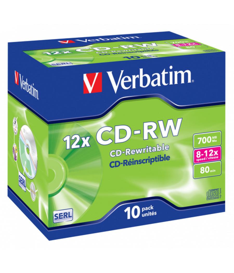 Verbatim CD-RW 12x 700 MB 10 pieza(s)