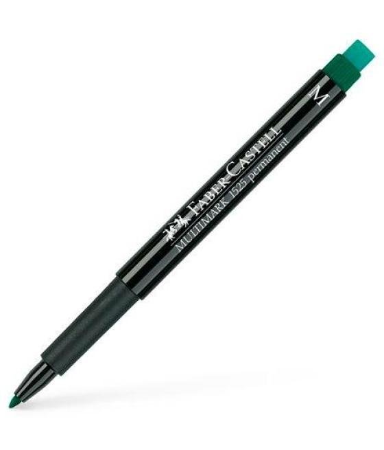 Faber castell rotulador permanente multimark 1525 m verde