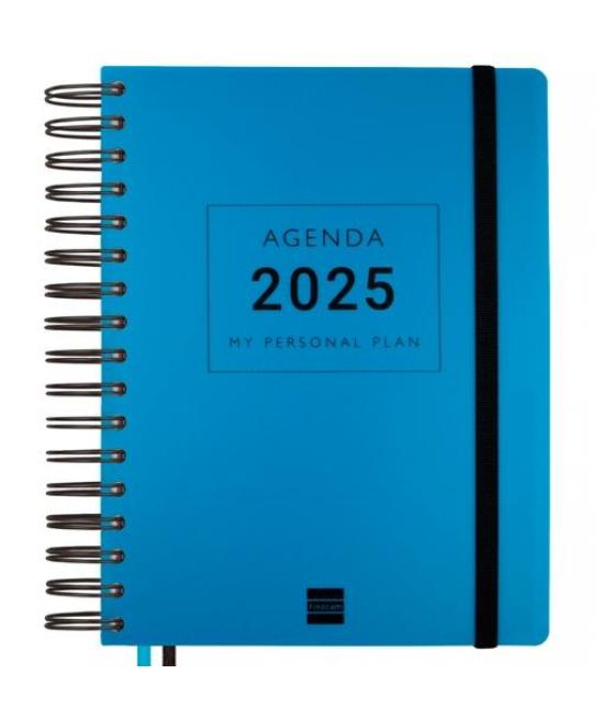 Finocam agenda anual tempus espiral 4º-155x217mm 1dp azul 2025