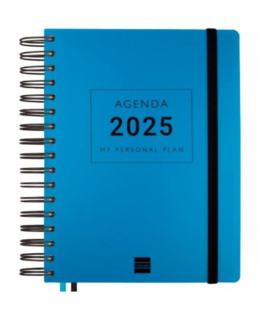 Finocam agenda anual tempus espiral 4º-155x217mm 1dp azul 2025