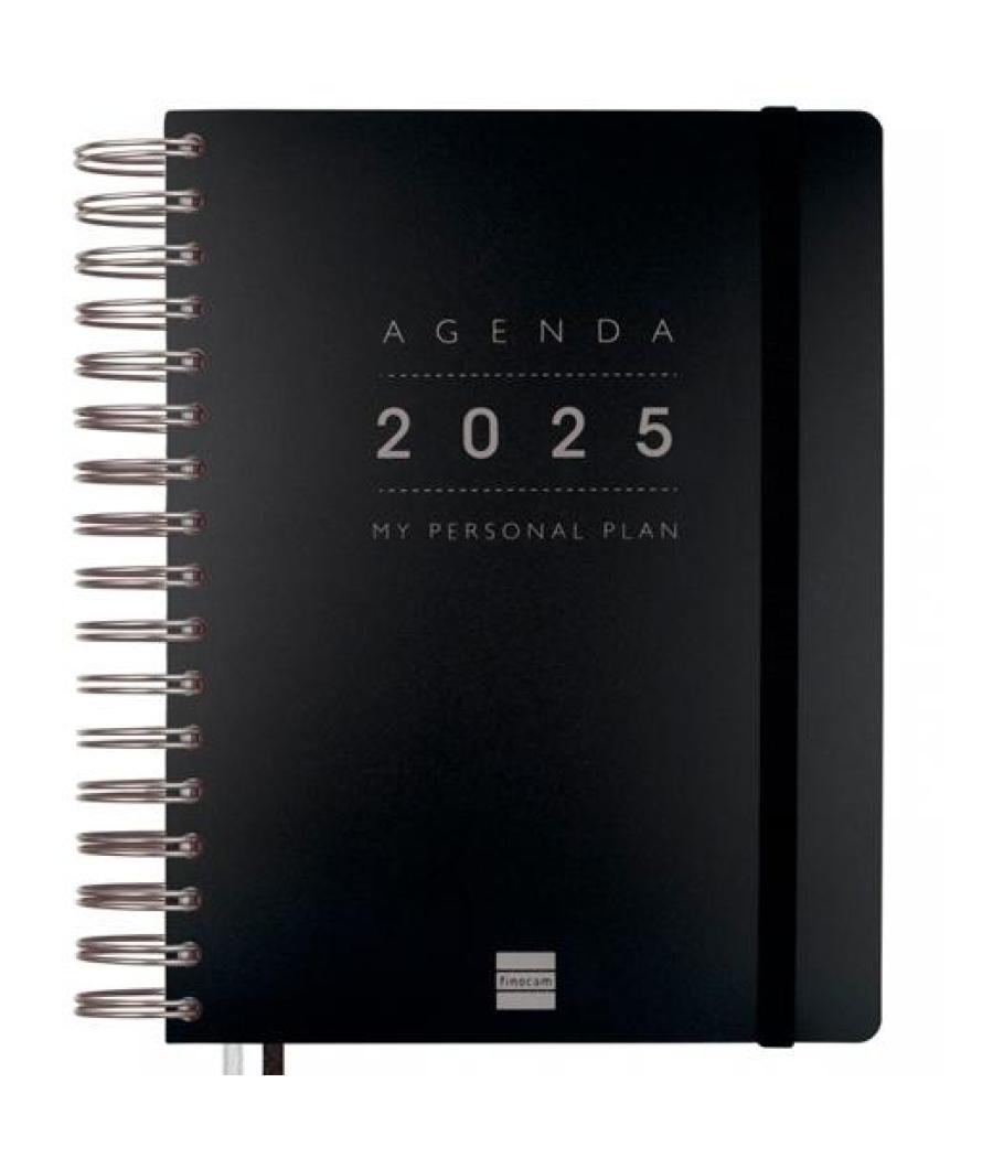 Finocam agenda anual tempus espiral 4º-155x217mm 1dp negro 2025