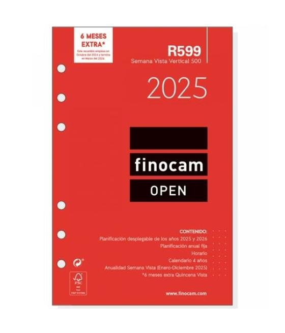 Finocam recambio anual open r599 500-117x181mm svv 2025