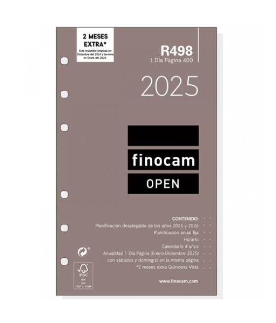 Finocam recambio anual open r498 400-91x152mm 1dp 2025