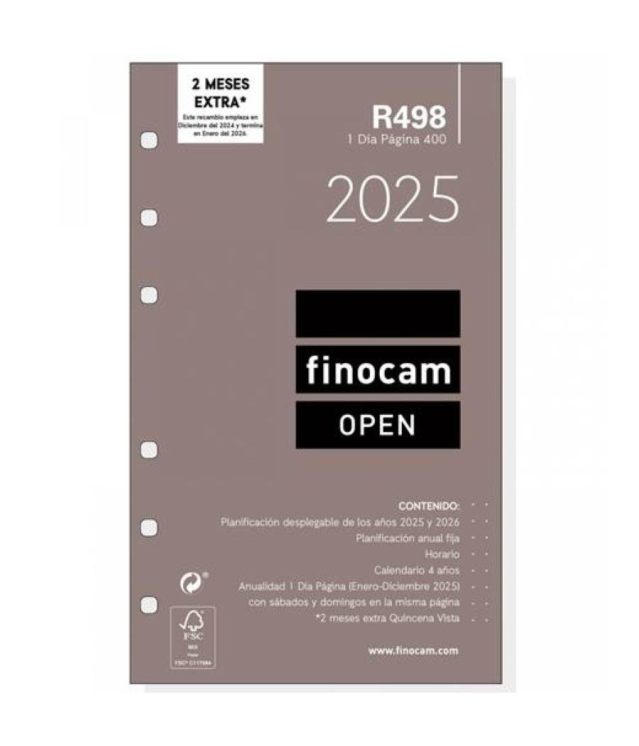 Finocam recambio anual open r498 400-91x152mm 1dp 2025