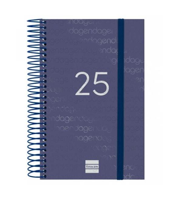 Finocam agenda anual year espiral e5-117x181mm 1dp azul 2025