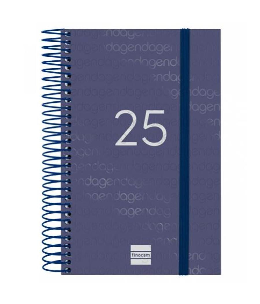 Finocam agenda anual year espiral e5-117x181mm 1dp azul 2025