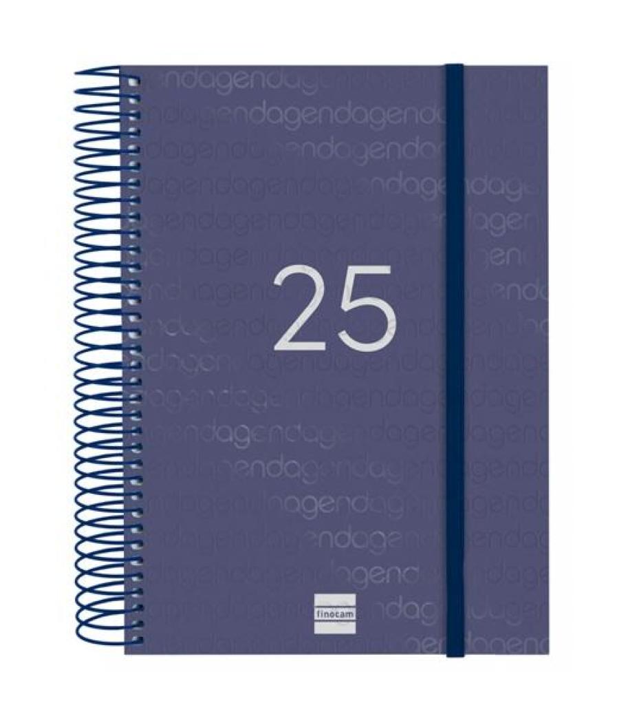 Finocam agenda anual year espiral e10-155x212mm 1dp azul 2025