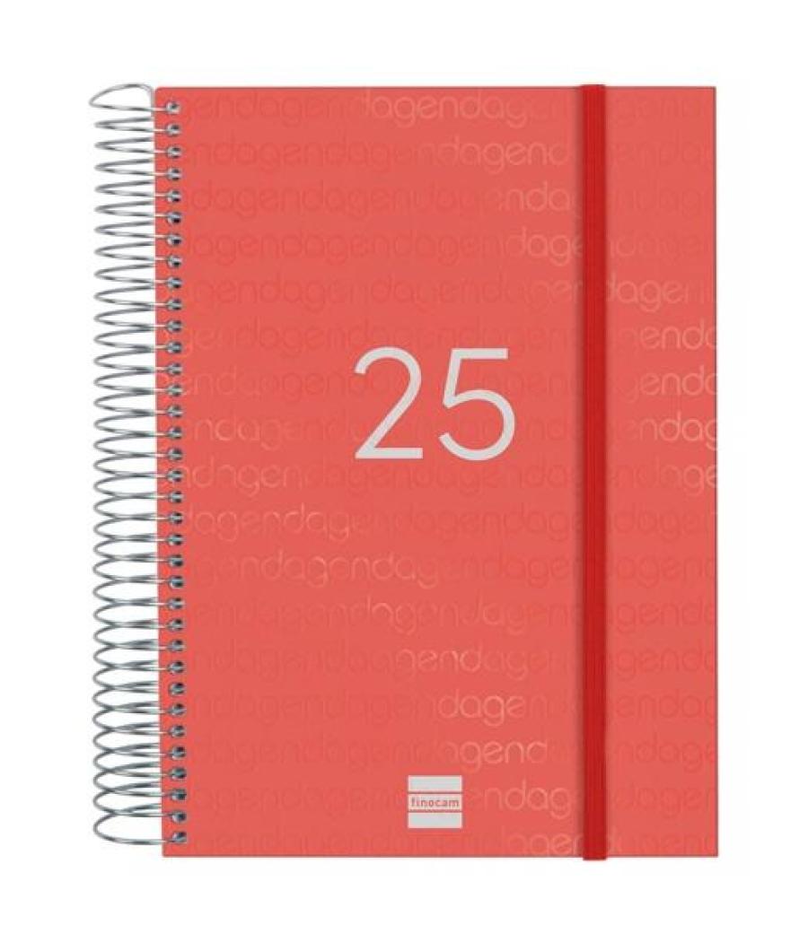 Finocam agenda anual year espiral e10-155x212mm 1dp rojo 2025