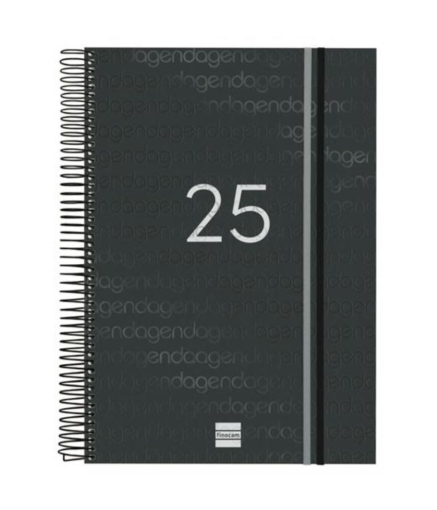 Finocam agenda anual year espiral e40-210x297mm 1dp negro 2025