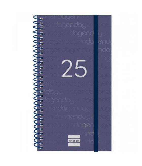 Finocam agenda anual year espiral e9-94x171mm svh azul 2025