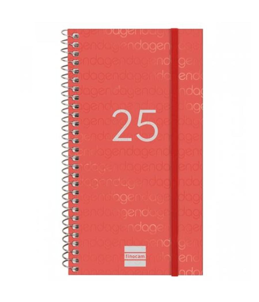 Finocam agenda anual year espiral e9-94x171mm svh rojo 2025