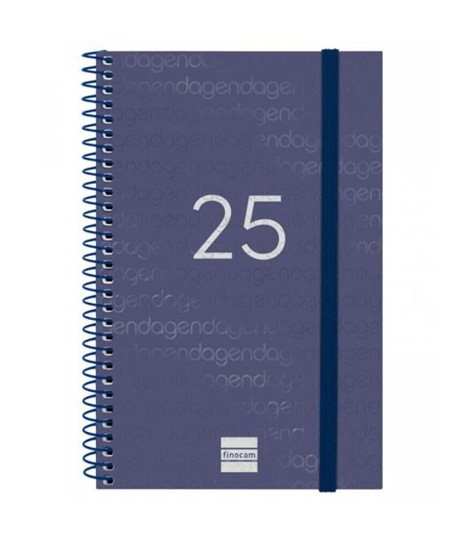 Finocam agenda anual year espiral e5-117x181mm svh azul 2025