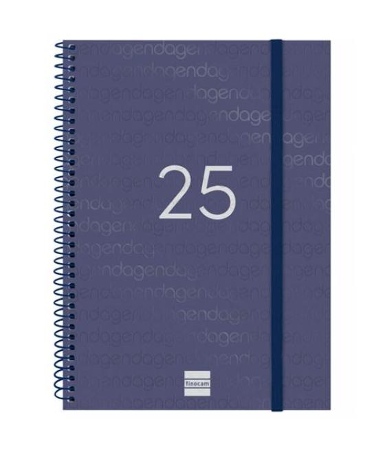 Finocam agenda anual year espiral e10-155x212mm svh azul 2025