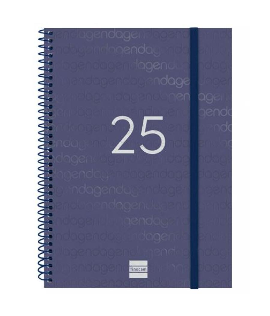 Finocam agenda anual year espiral e10-155x212mm svh azul 2025