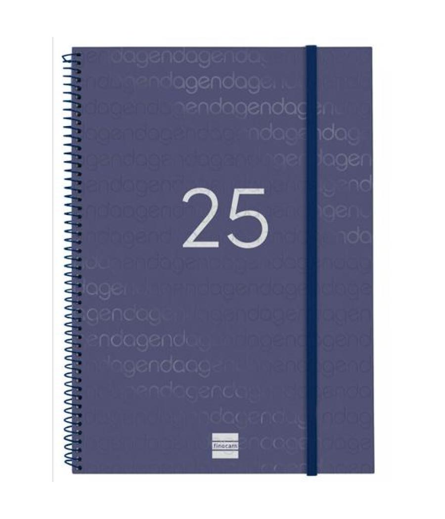 Finocam agenda anual year espiral e40-210x297mm svh azul 2025