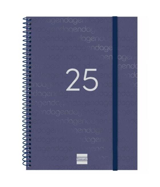 Finocam agenda anual year espiral e10-155x212mm svv azul 2025