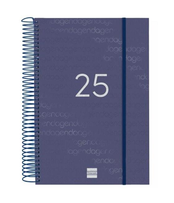 Finocam agenda anual year espiral e11-165x242mm 1dp azul 2025