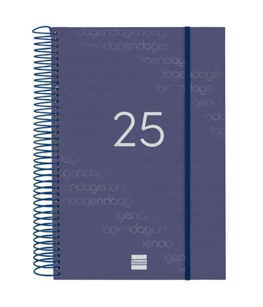 Finocam agenda anual year espiral e11-165x242mm 1dp azul 2025