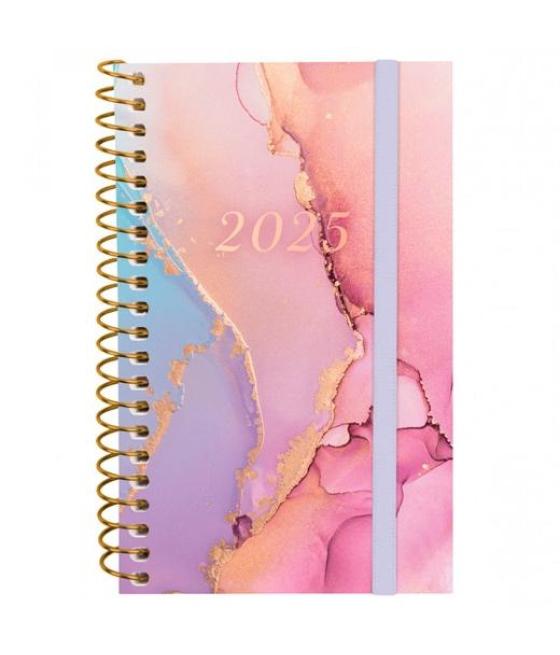 Finocam agenda anual design collection espiral e3-79x127mm svh goldy 2025