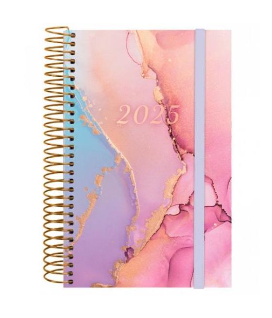 Finocam agenda anual design collection espiral e5-117x181mm 1dp goldy 2025