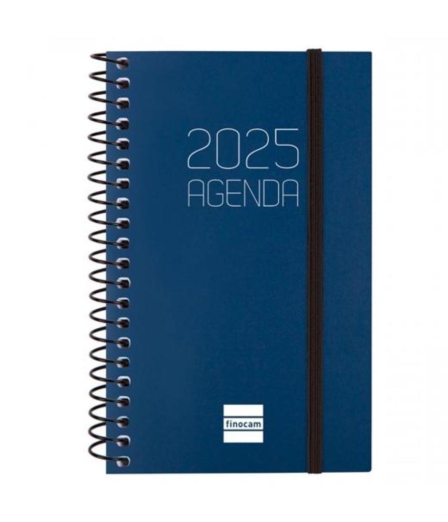 Finocam agenda anual opaque espiral e3-79x127mm svh azul 2025