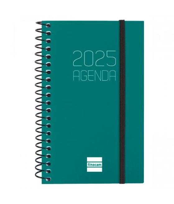 Finocam agenda anual opaque espiral e3-79x127mm svh verde 2025