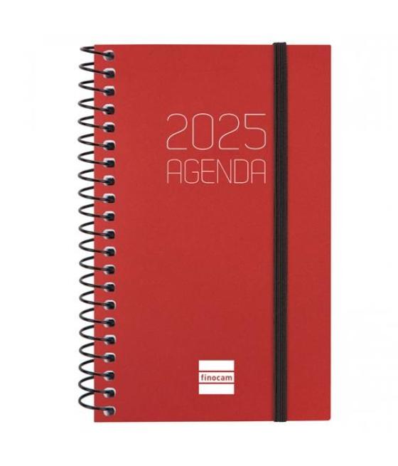 Finocam agenda anual opaque espiral e3-79x127mm svh burdeos 2025