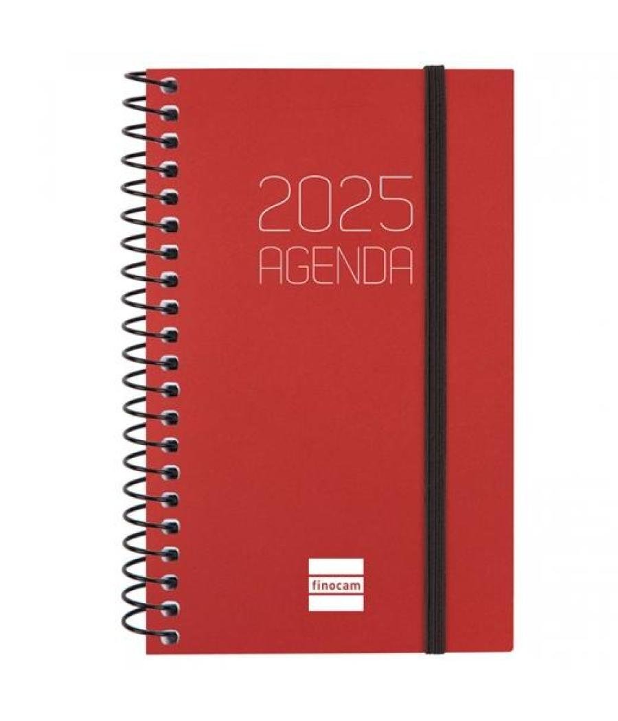 Finocam agenda anual opaque espiral e3-79x127mm svh burdeos 2025