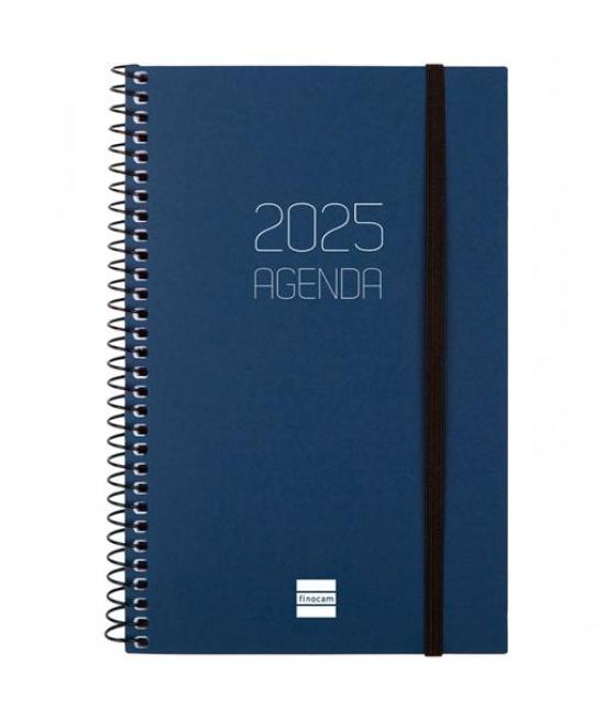 Finocam agenda anual opaque espiral e5-117x181mm svh azul 2025