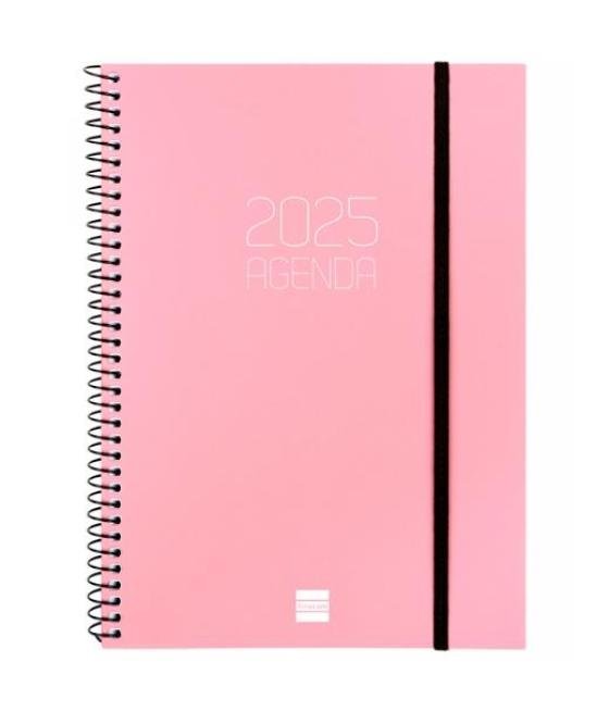 Finocam agenda anual opaque espiral e10-155x212mm svh rosa 2025