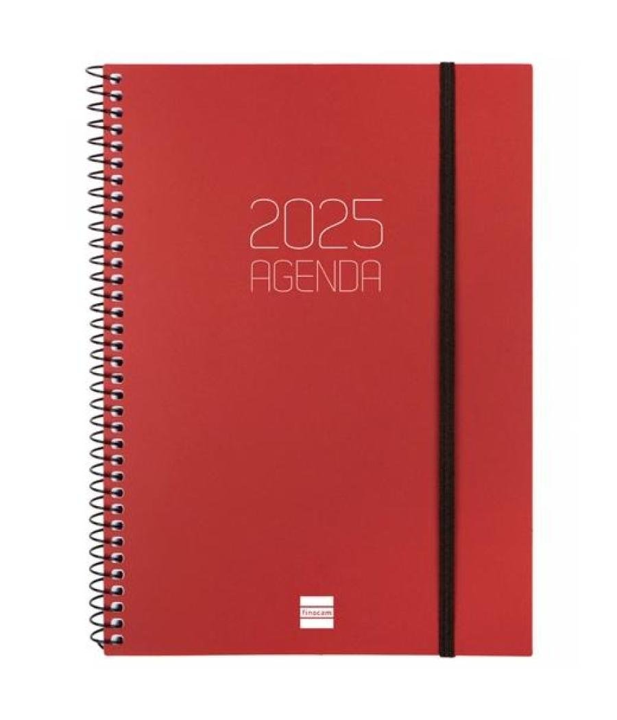 Finocam agenda anual opaque espiral e10-155x212mm svh burdeos 2025