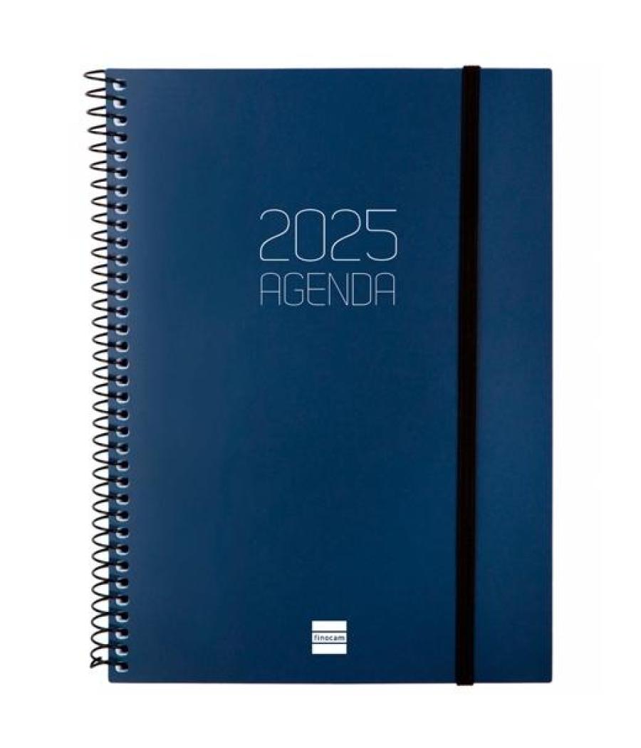 Finocam agenda anual opaque espiral e10-155x212mm svv azul 2025