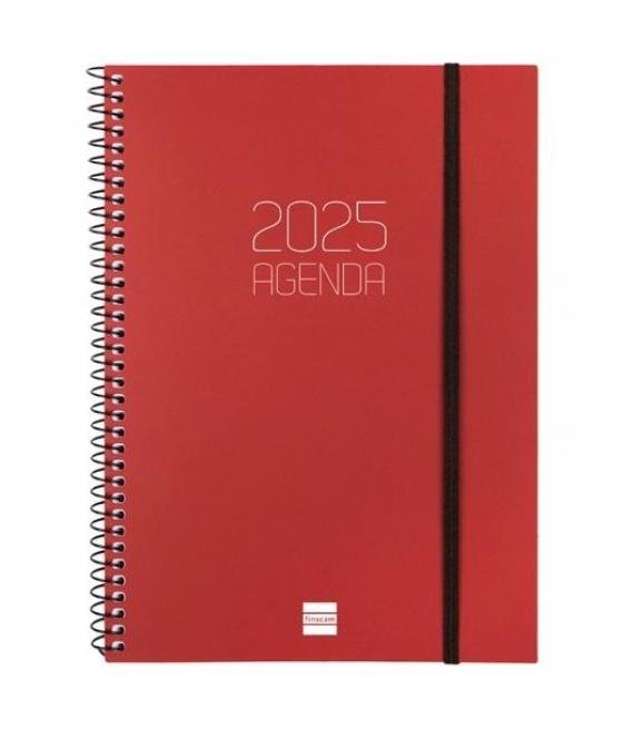 Finocam agenda anual opaque espiral e10-155x212mm svv burdeos 2025