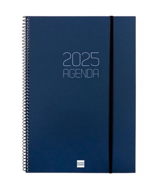 Finocam agenda anual opaque espiral e40-210x297mm svh azul 2025