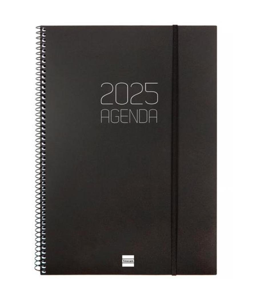 Finocam agenda anual opaque espiral e40-210x297mm svh negro 2025