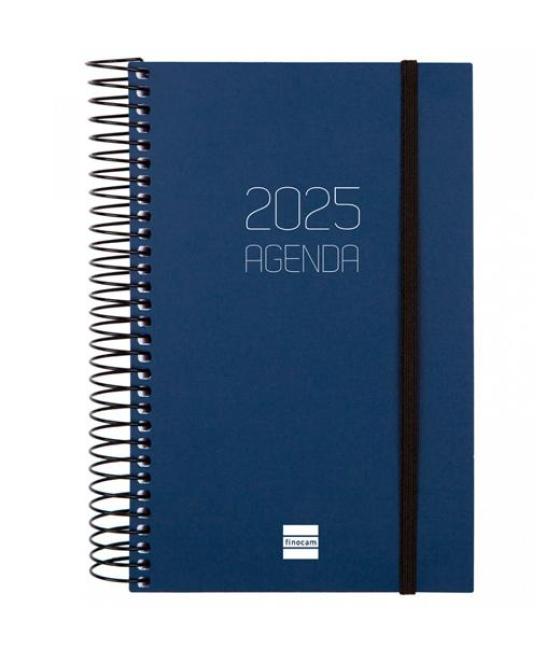 Finocam agenda anual opaque espiral e5-117x181mm 1dp azul 2025