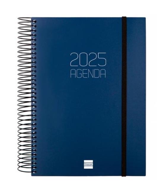 Finocam agenda anual opaque espiral e10-155x212mm 1dp azul 2025