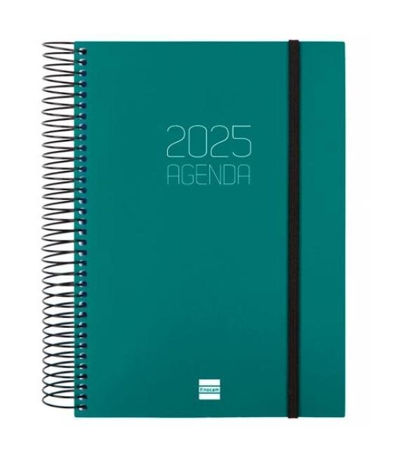 Finocam agenda anual opaque espiral e10-155x212mm 1dp verde 2025