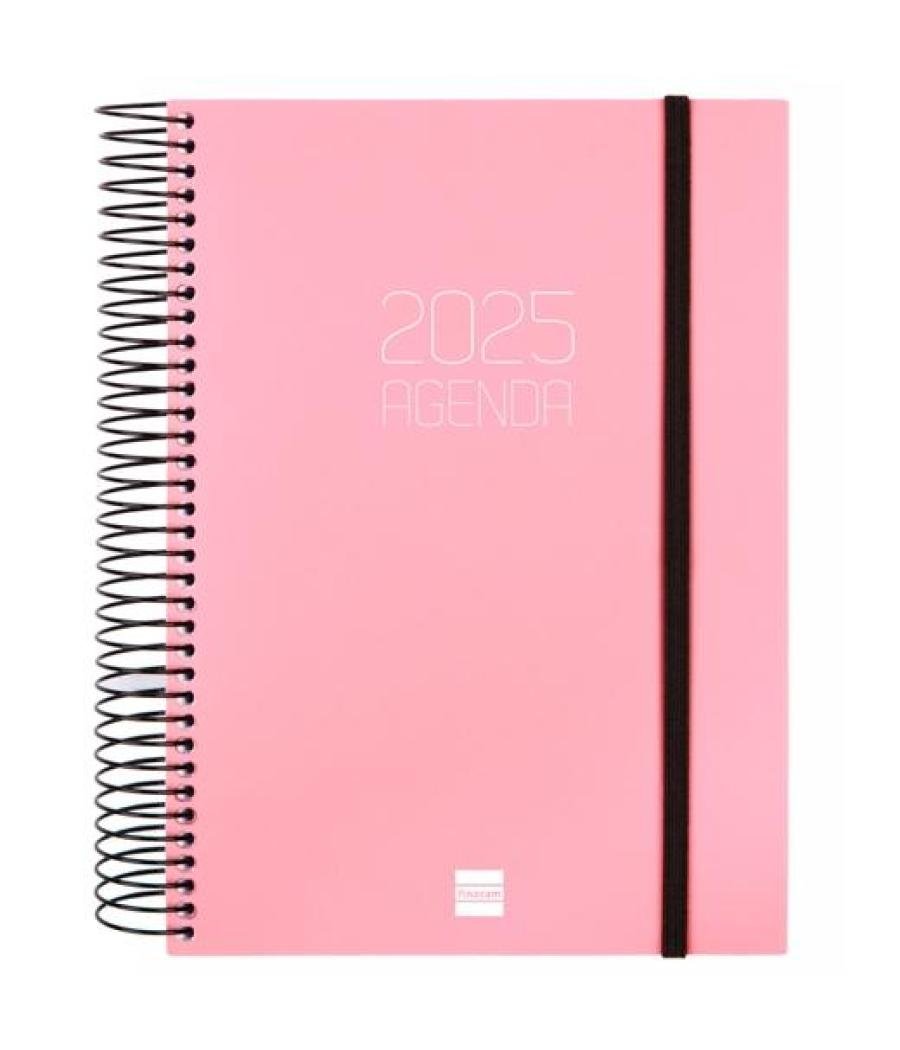 Finocam agenda anual opaque espiral e10-155x212mm 1dp rosa 2025