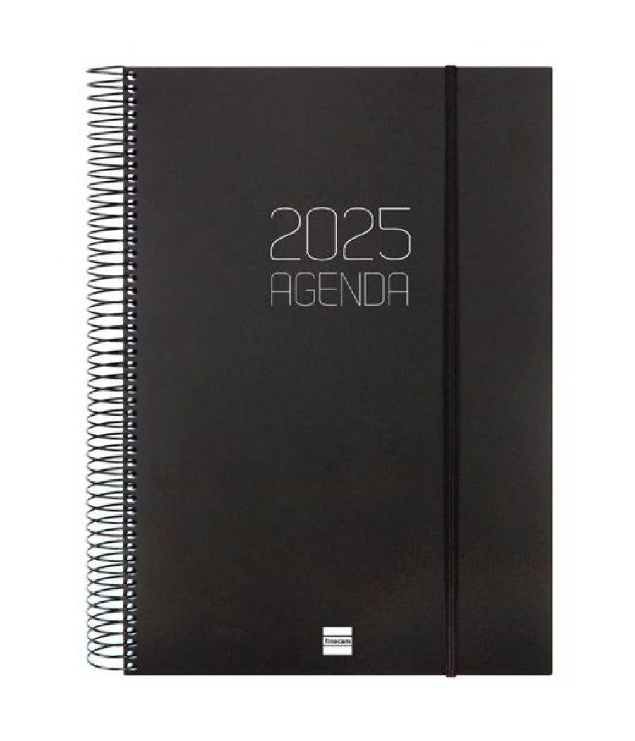 Finocam agenda anual opaque espiral e40-210x297mm 1dp negro 2025