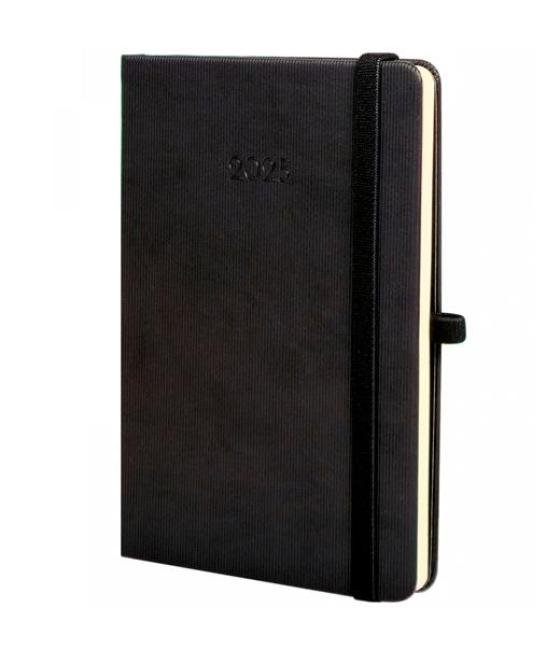 Finocam agenda anual minimal textura m4-118x168mm svh negro 2025