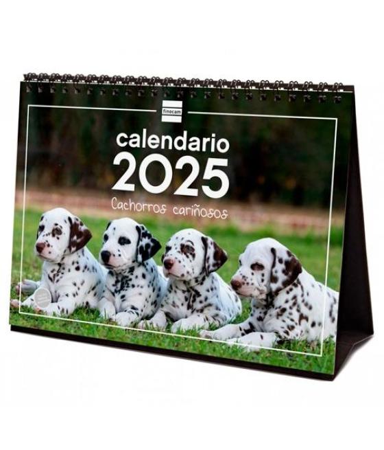 Finocam calendario de sobremesa para escribir s-210x150mm imágenes cachorros 2025