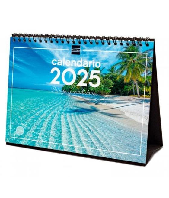 Finocam calendario de sobremesa para escribir s-210x150mm imágenes paisajes paradisíacos 2025