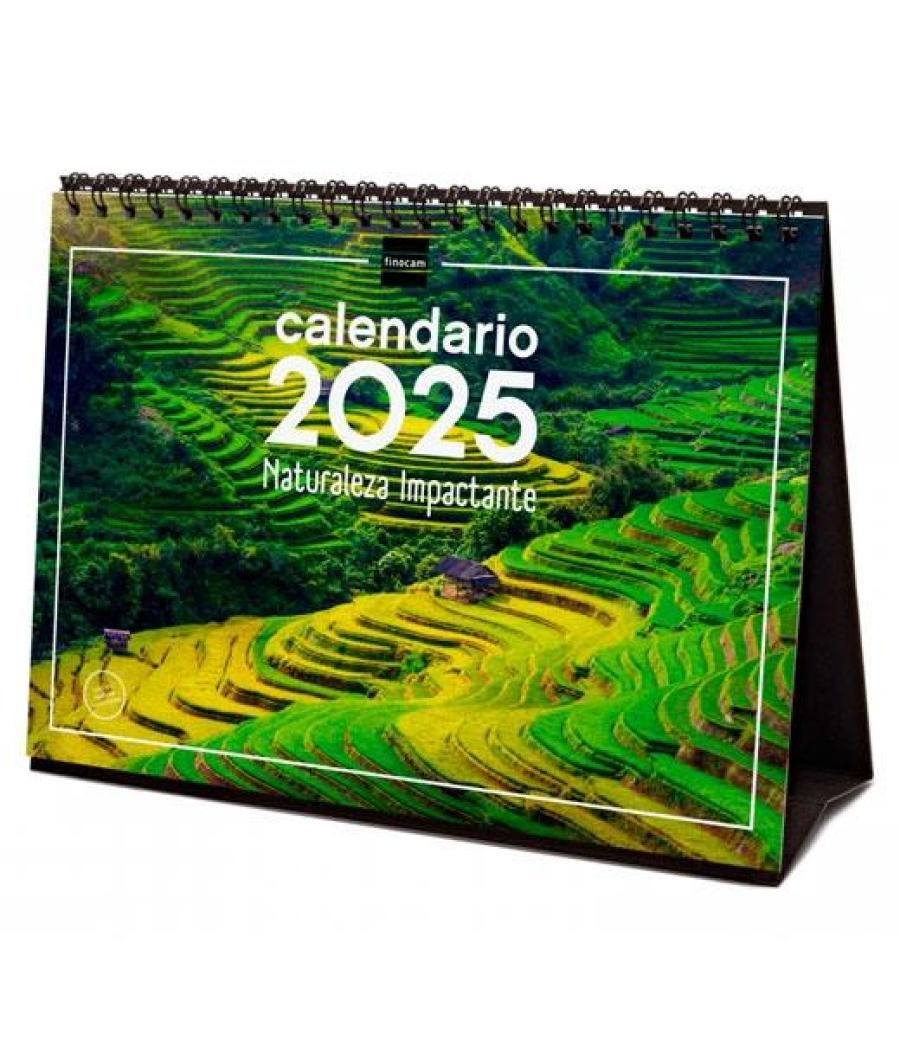 Finocam calendario de sobremesa para escribir s-210x150mm imágenes naturaleza impactante 2025