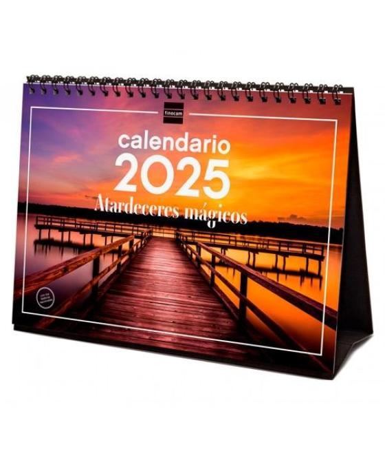 Finocam calendario de sobremesa para escribir s-210x150mm imágenes atardeceres mágicos 2025