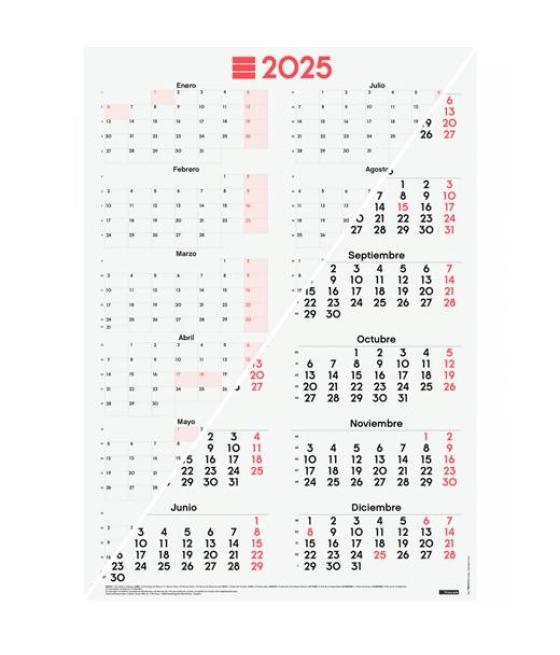 Finocam póster calendario mixto 485x680mm neutro 2025