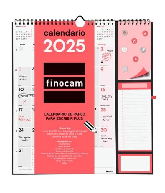 Finocam calendario de pared plus-215x325mm neutro 2025