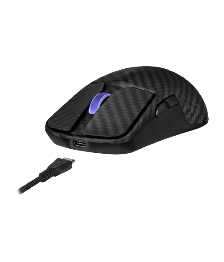 Asus rog harpe ace extreme ratón juego mano derecha rf wireless + bluetooth + usb type-a óptico 42000 dpi